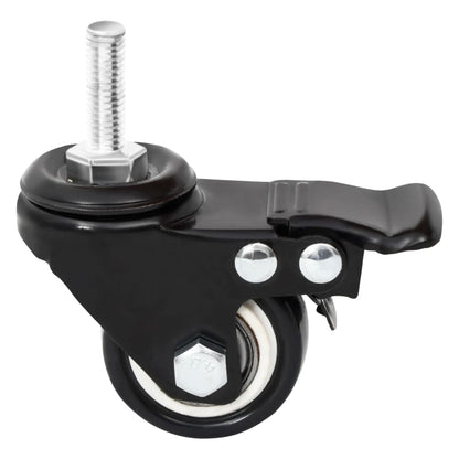 vidaXL Rollen für Pflanzkübel 4 Stk. Schwarz 8x3,5x8 cm Eisen