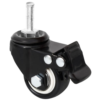 vidaXL Rollen für Pflanzkübel 4 Stk. Schwarz 8x3,5x8 cm Eisen