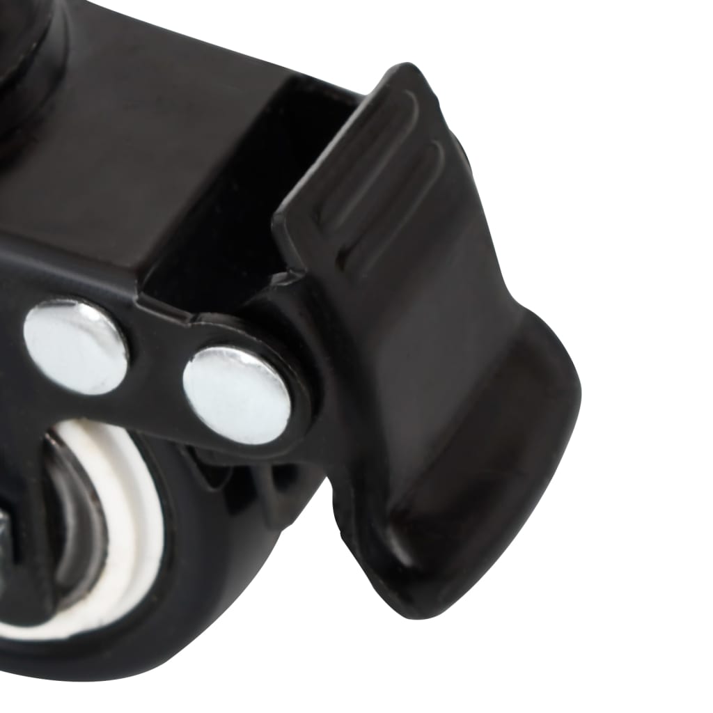 vidaXL Rollen für Pflanzkübel 4 Stk. Schwarz 8x3,5x8 cm Eisen