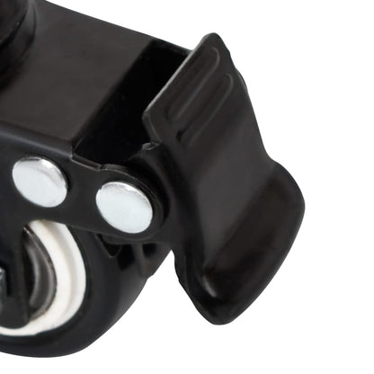 vidaXL Rollen für Pflanzkübel 4 Stk. Schwarz 8x3,5x8 cm Eisen