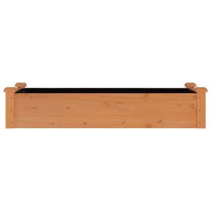 vidaXL Hochbeet mit Einsatz Braun 120x45x25 cm Massivholz Tanne