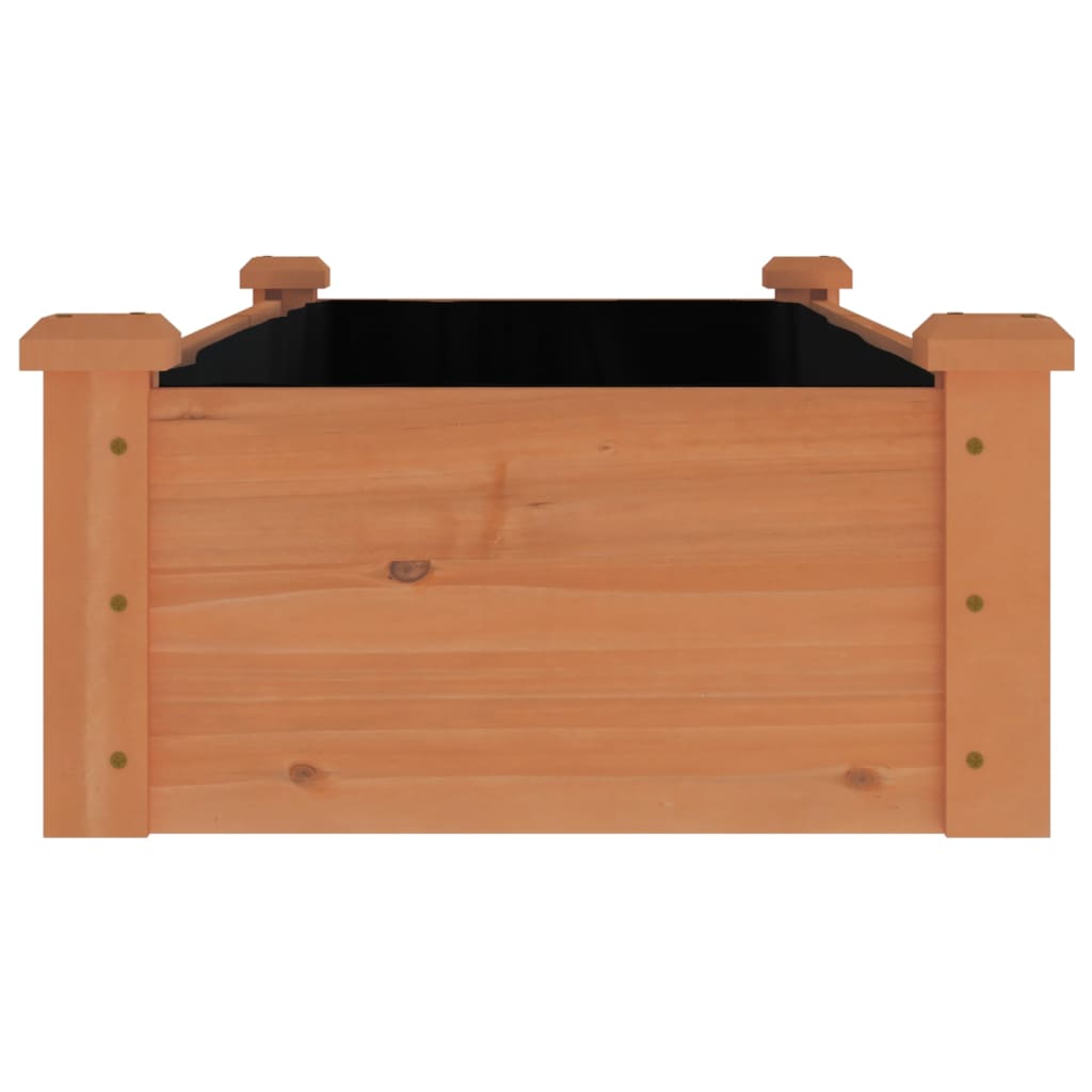 vidaXL Hochbeet mit Einsatz Braun 120x45x25 cm Massivholz Tanne