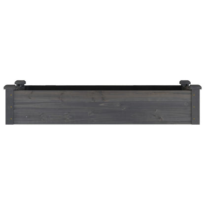 vidaXL Hochbeet mit Einsatz Grau 120x45x25 cm Massivholz Tanne