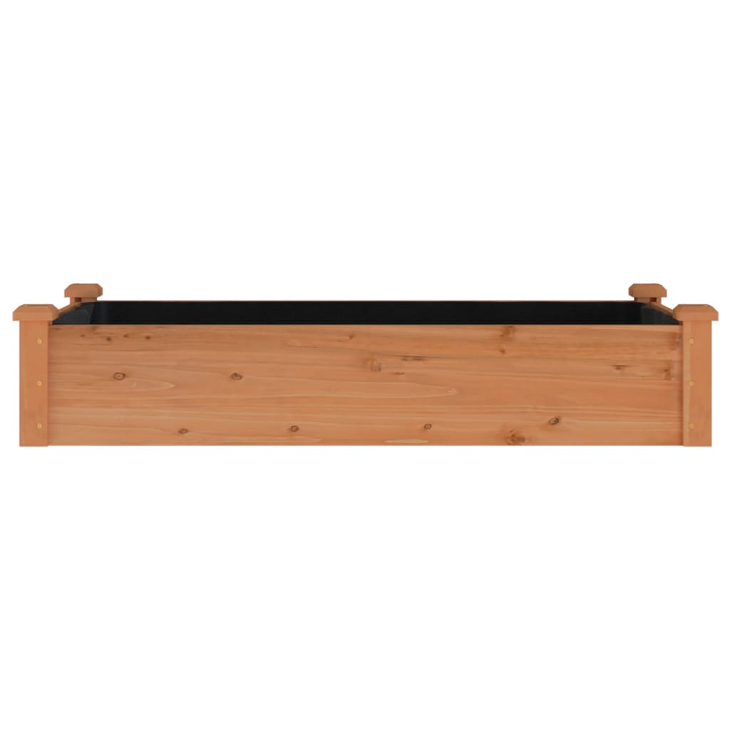 vidaXL Jardinière surélevée avec insert Marron 120x60x25 cm Bois de sapin massif