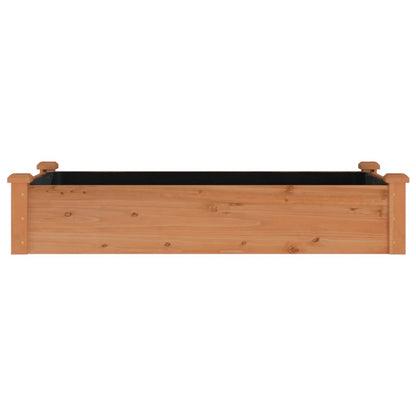 vidaXL Jardinière surélevée avec insert Marron 120x60x25 cm Bois de sapin massif