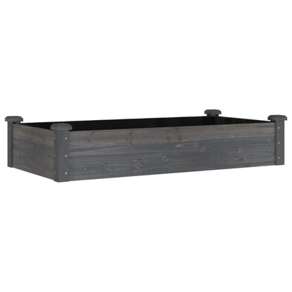 vidaXL Carré potager avec insert Gris 120x60x25 cm Bois de sapin massif