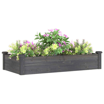 vidaXL Carré potager avec insert Gris 120x60x25 cm Bois de sapin massif