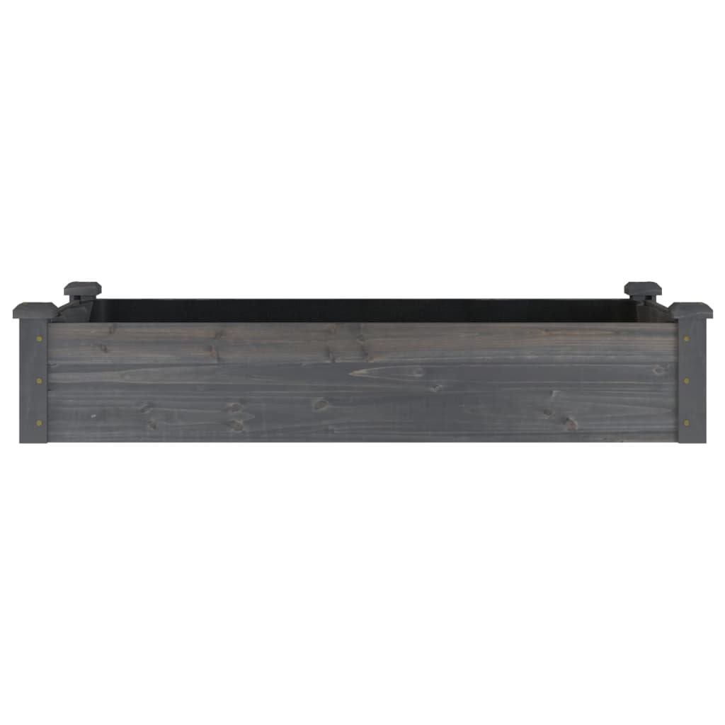 vidaXL Carré potager avec insert Gris 120x60x25 cm Bois de sapin massif
