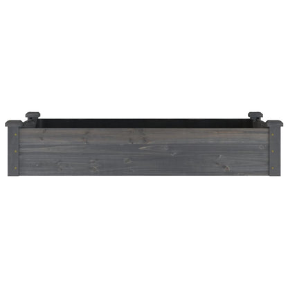 vidaXL Carré potager avec insert Gris 120x60x25 cm Bois de sapin massif