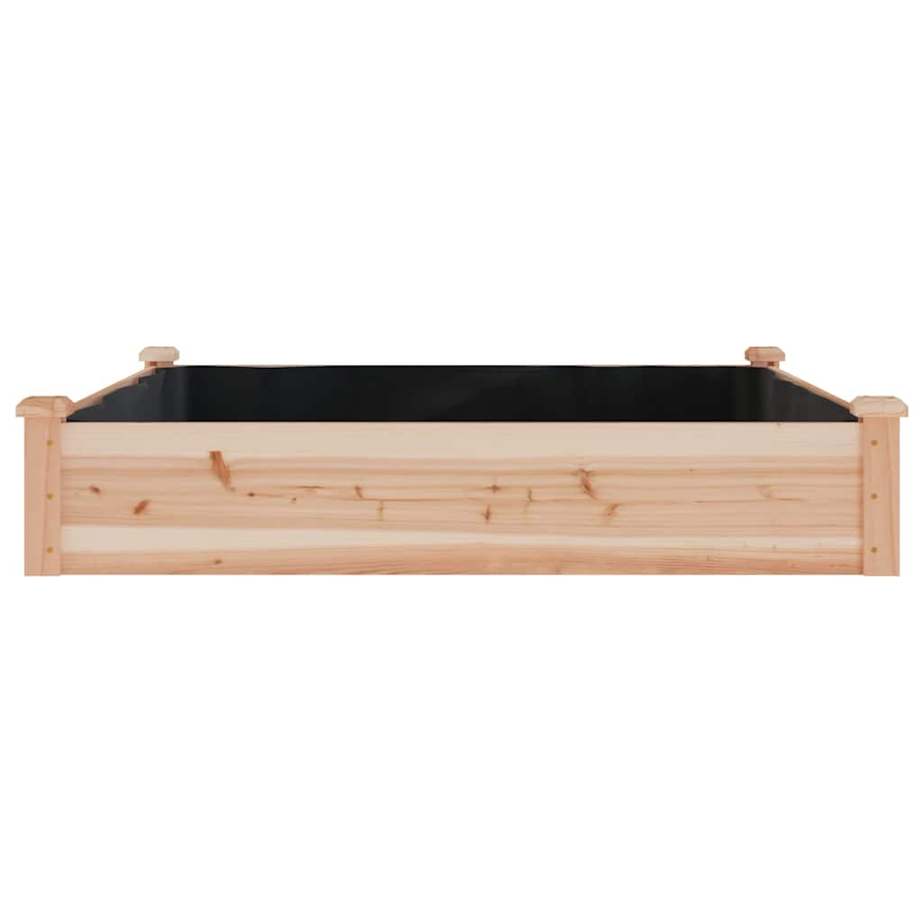 vidaXL Hochbeet mit Einsatz 120x120x25 cm Massivholz Tanne