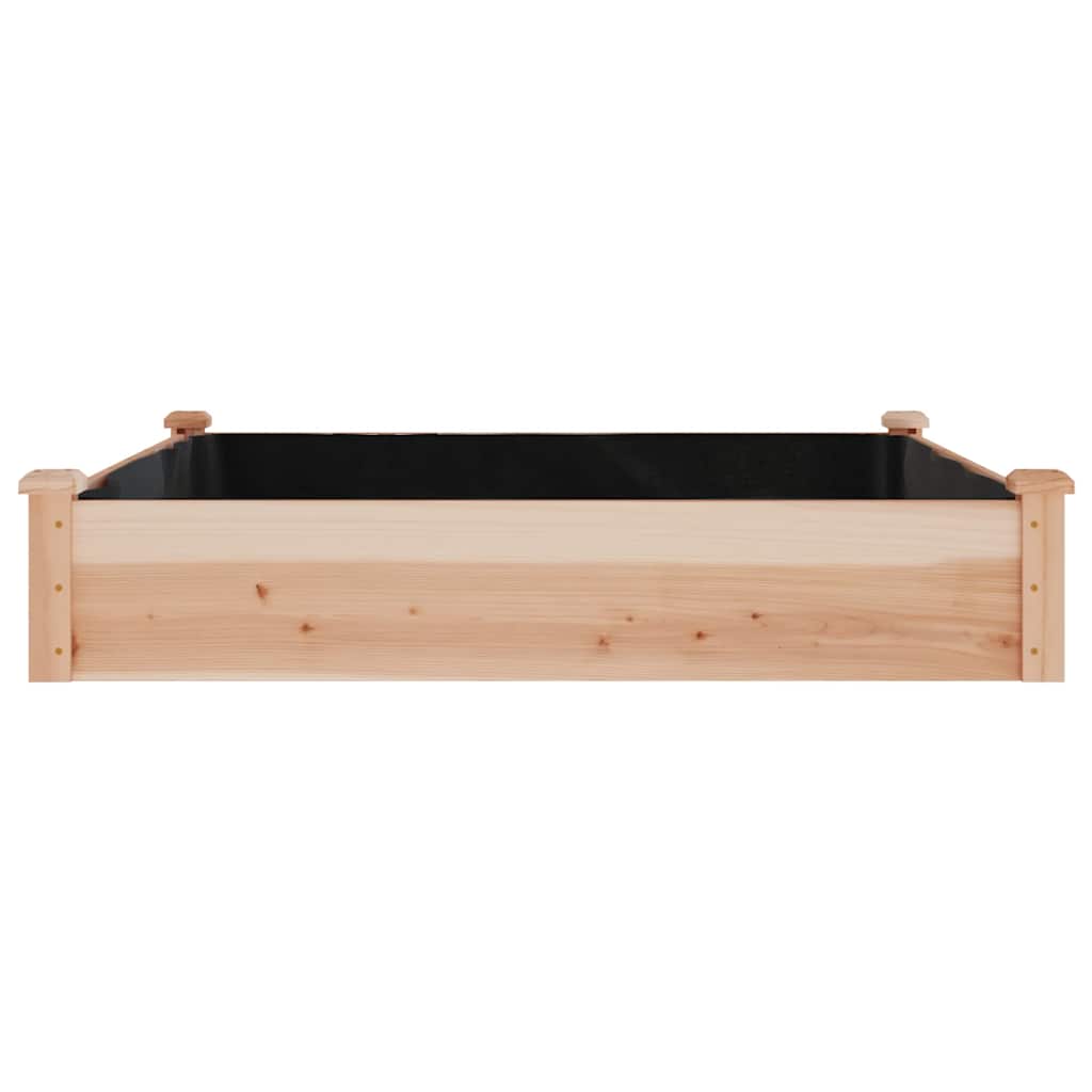 vidaXL Hochbeet mit Einsatz 120x120x25 cm Massivholz Tanne