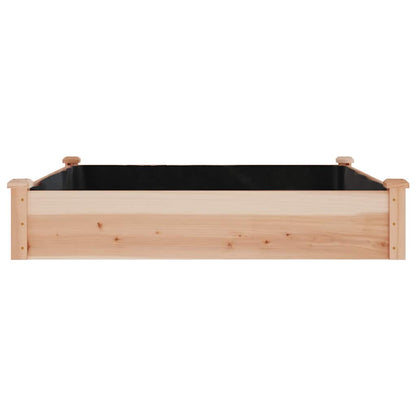 vidaXL Hochbeet mit Einsatz 120x120x25 cm Massivholz Tanne