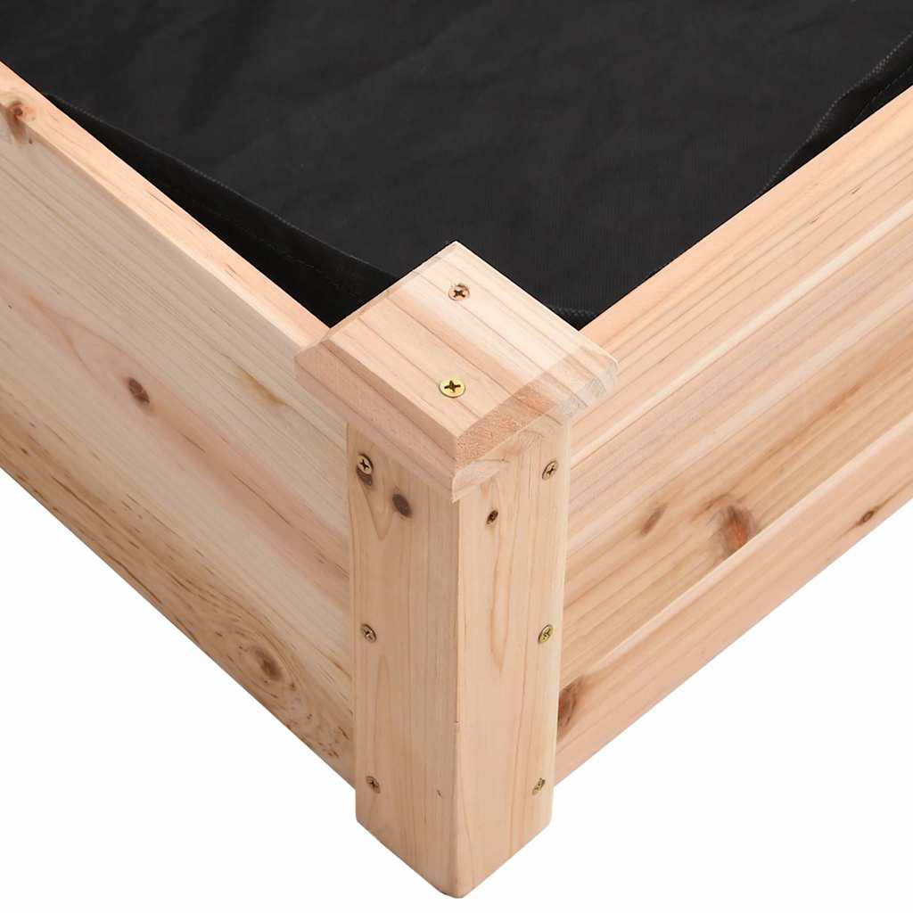 vidaXL Hochbeet mit Einsatz 120x120x25 cm Massivholz Tanne