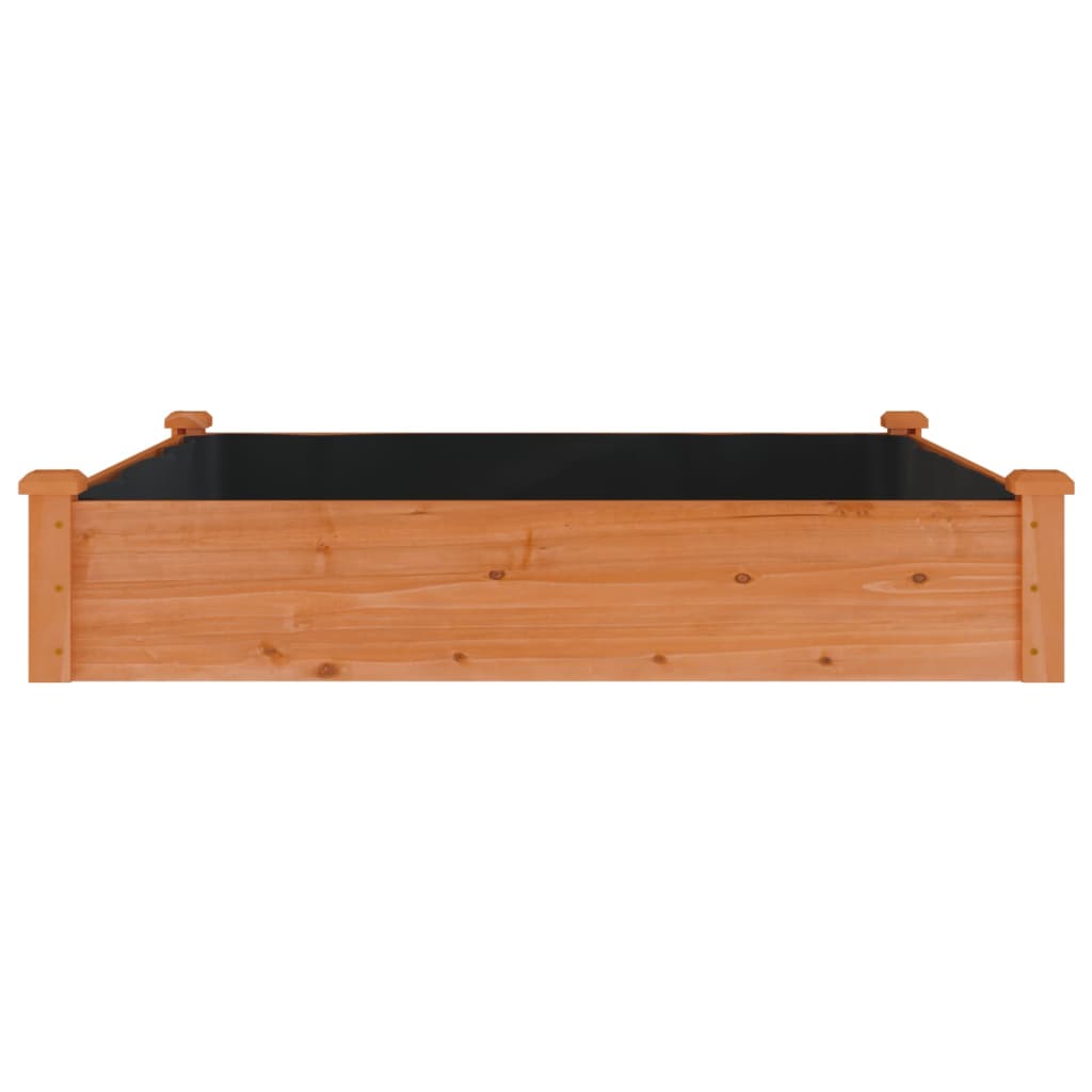 vidaXL Carré potager avec insert marron 120x120x25 cm Bois de sapin massif