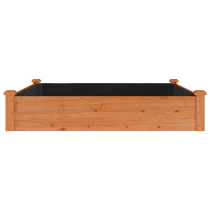 vidaXL Carré potager avec insert marron 120x120x25 cm Bois de sapin massif