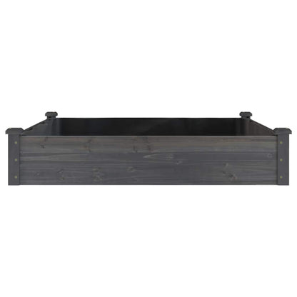 vidaXL Carré potager avec insert gris 120x120x25 cm Bois de sapin massif
