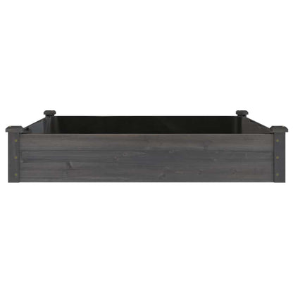vidaXL Carré potager avec insert gris 120x120x25 cm Bois de sapin massif