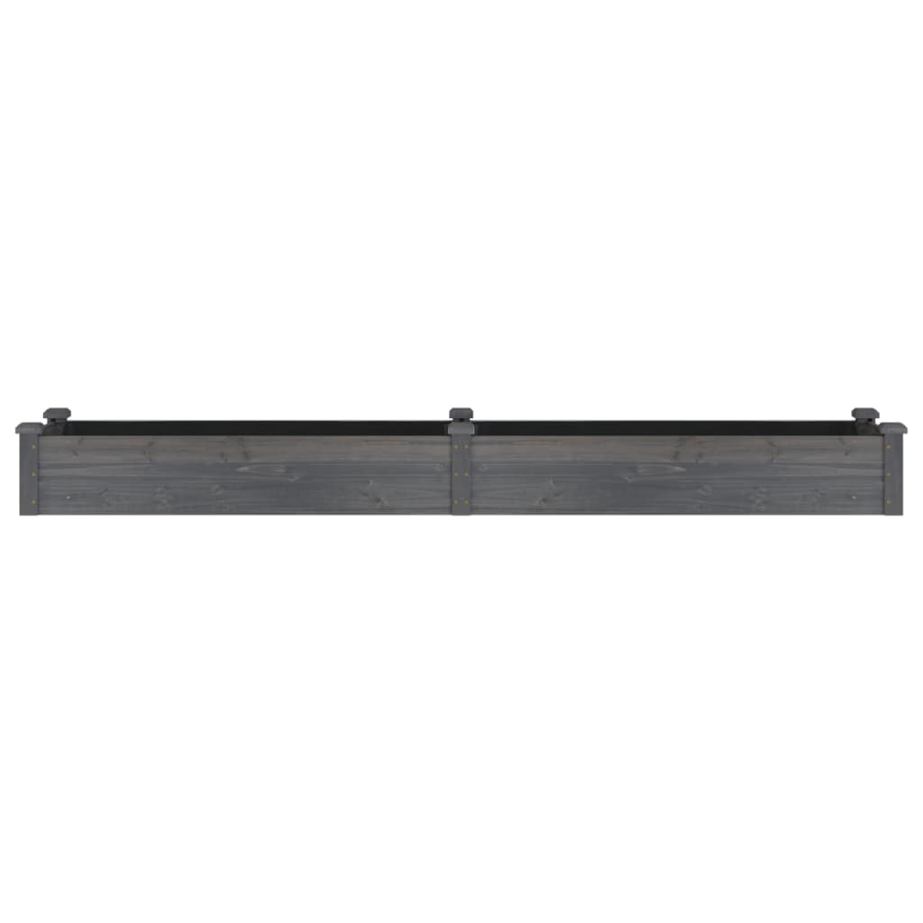 vidaXL Hochbeet mit Einsatz Grau 240x45x25 cm Massivholz Tanne