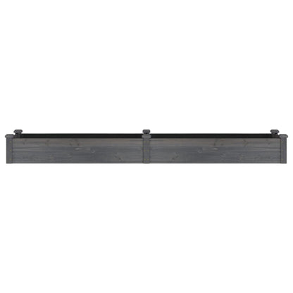 vidaXL Hochbeet mit Einsatz Grau 240x45x25 cm Massivholz Tanne
