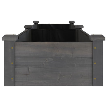 vidaXL Hochbeet mit Einsatz Grau 240x45x25 cm Massivholz Tanne
