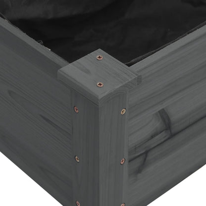vidaXL Hochbeet mit Einsatz Grau 240x45x25 cm Massivholz Tanne