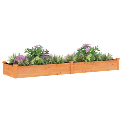 vidaXL Hochbeet mit Einsatz Braun 240x60x25 cm Massivholz Tanne