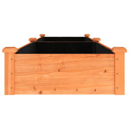 vidaXL Hochbeet mit Einsatz Braun 240x60x25 cm Massivholz Tanne