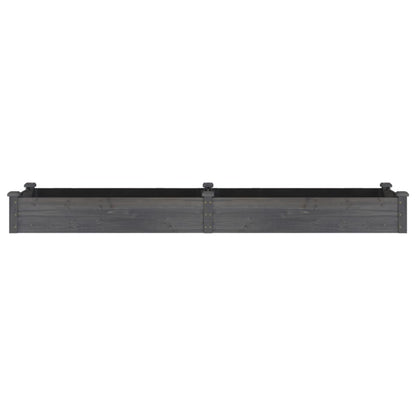 vidaXL Hochbeet mit Einsatz Grau 240x60x25 cm Massivholz Tanne
