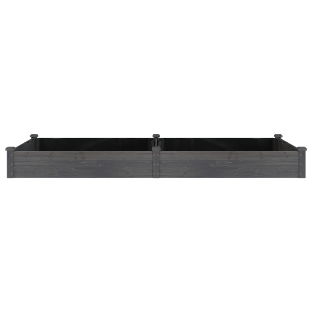 vidaXL Hochbeet mit Einsatz Grau 240x120x25 cm Massivholz Tanne