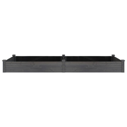 vidaXL Hochbeet mit Einsatz Grau 240x120x25 cm Massivholz Tanne