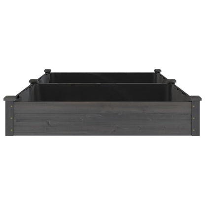vidaXL Hochbeet mit Einsatz Grau 240x120x25 cm Massivholz Tanne