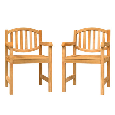 vidaXL Gartenstühle 2 Stk. 58x59x88 cm Massivholz Teak