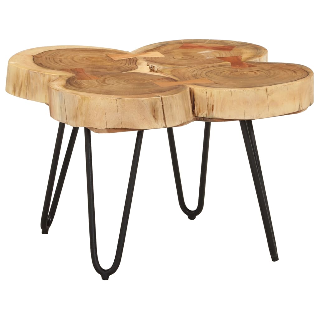 vidaXL Couchtisch 36 cm 4 Stämme Massivholz Akazie