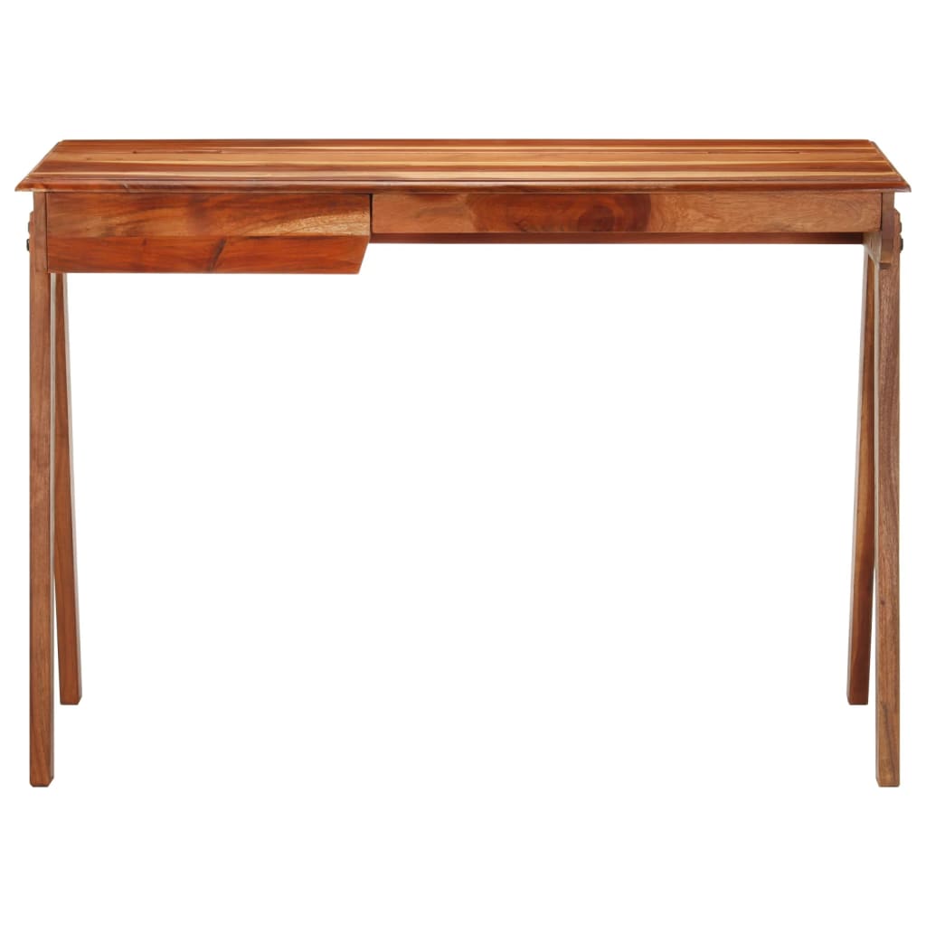 vidaXL Bureau avec tiroir 110x50x77 cm Bois d'acacia massif