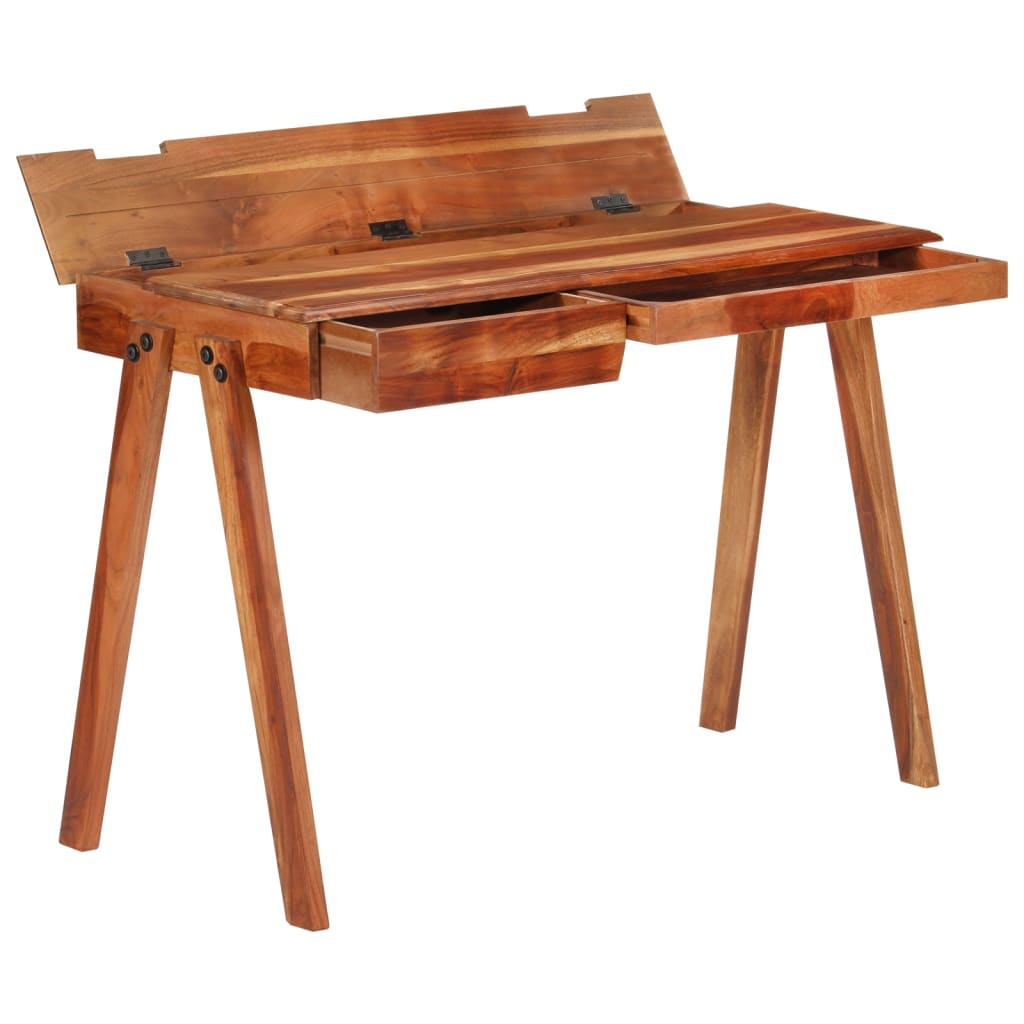 vidaXL Bureau avec tiroir 110x50x77 cm Bois d'acacia massif
