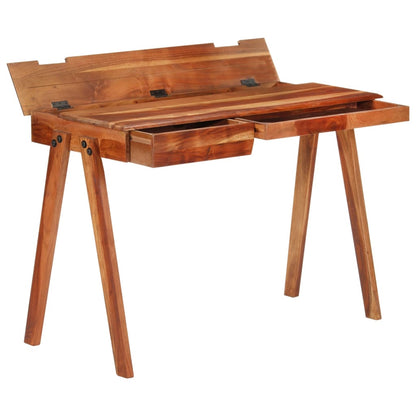 vidaXL Bureau avec tiroir 110x50x77 cm Bois d'acacia massif