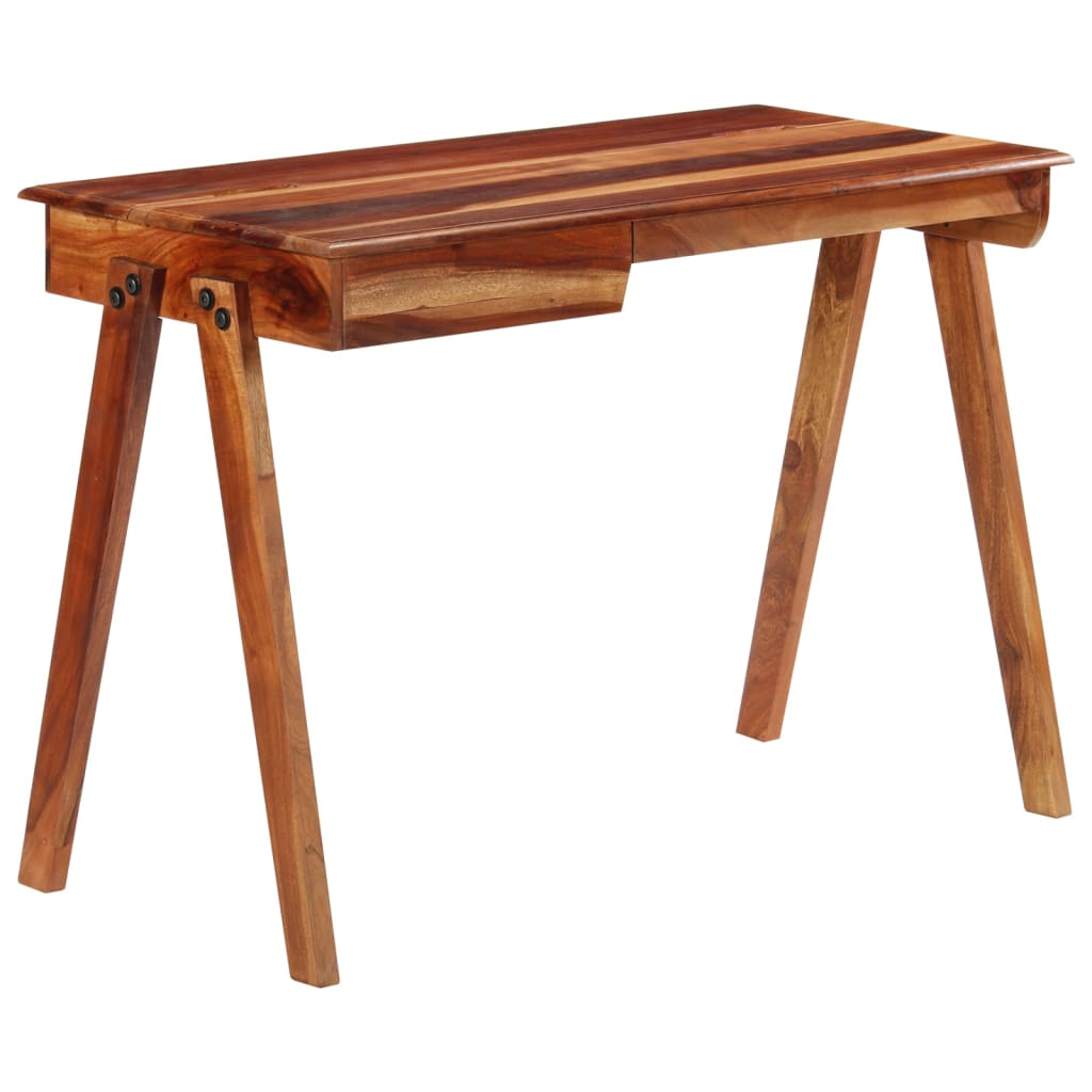 vidaXL Bureau avec tiroir 110x50x77 cm Bois d'acacia massif