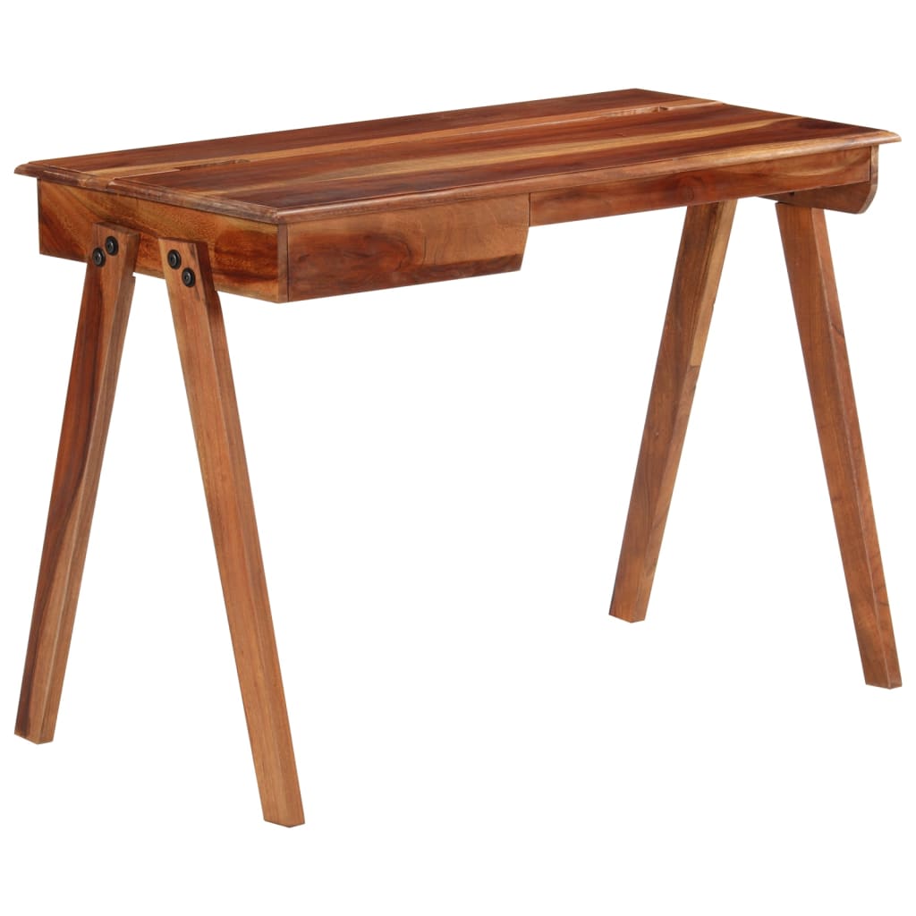 vidaXL Bureau avec tiroir 110x50x77 cm Bois d'acacia massif