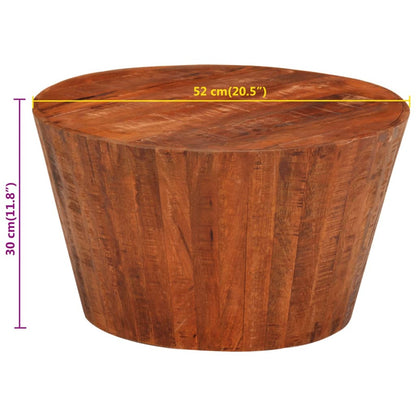 vidaXL Table basse Ø 52x30 cm Bois de manguier massif