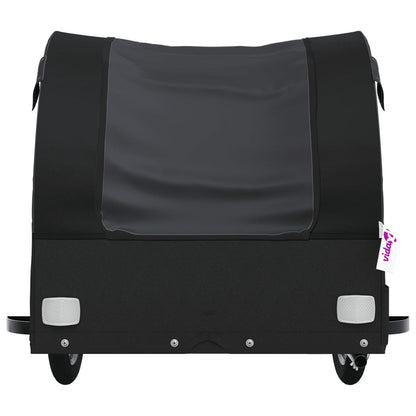 Fahrradanhänger Schwarz 45 kg Eisen
