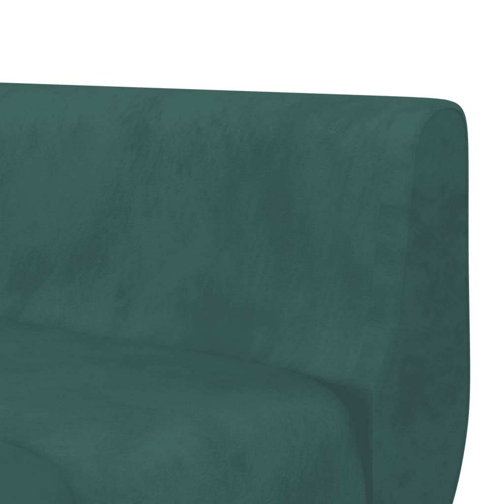 vidaXL Schlafsofa in L-Form Dunkelgrün 275x140x70 cm Samt