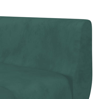 vidaXL Schlafsofa in L-Form Dunkelgrün 275x140x70 cm Samt