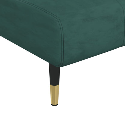 vidaXL Schlafsofa in L-Form Dunkelgrün 275x140x70 cm Samt