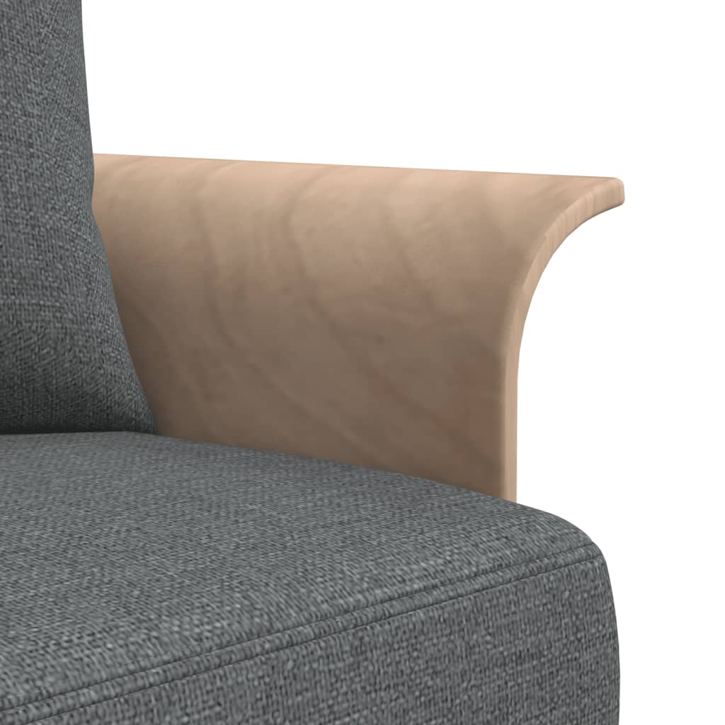 vidaXL Canapé-lit en L Gris foncé 279x140x70 cm Tissu