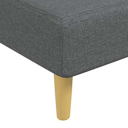 vidaXL Canapé-lit en L Gris foncé 279x140x70 cm Tissu