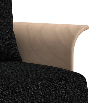 vidaXL Canapé-lit en L Noir 279x140x70 cm Tissu