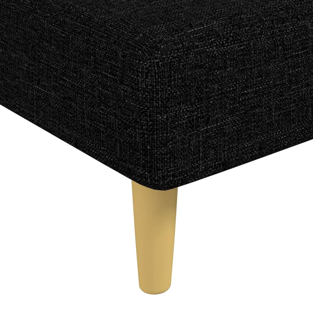 vidaXL Canapé-lit en L Noir 279x140x70 cm Tissu