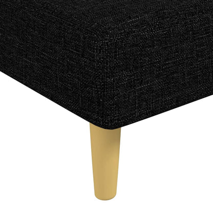vidaXL Canapé-lit en L Noir 279x140x70 cm Tissu