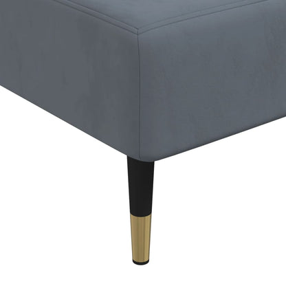 vidaXL Schlafsofa in L-Form Dunkelgrau 279x140x70 cm Samt