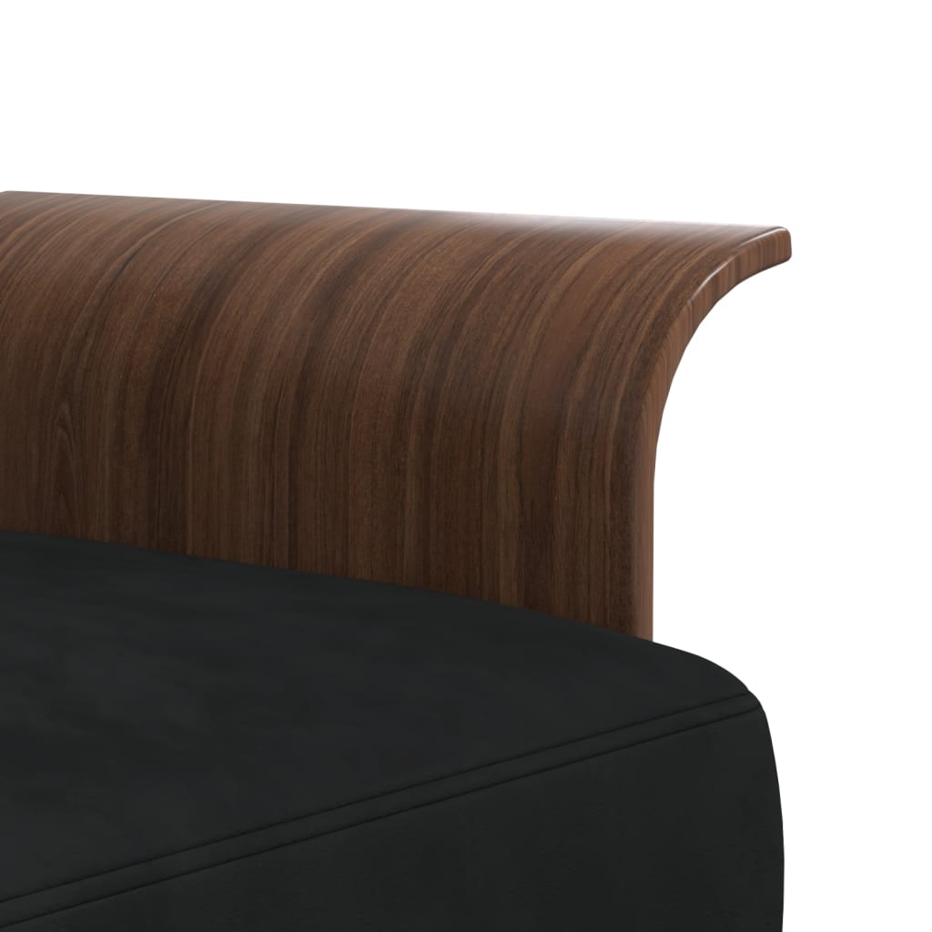 vidaXL Schlafsofa in L-Form Schwarz 279x140x70 cm Samt